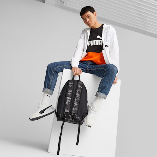 Phase Printed Unisex Backpack, PUMA Black-Camo Tech AOP, extralarge-AUS