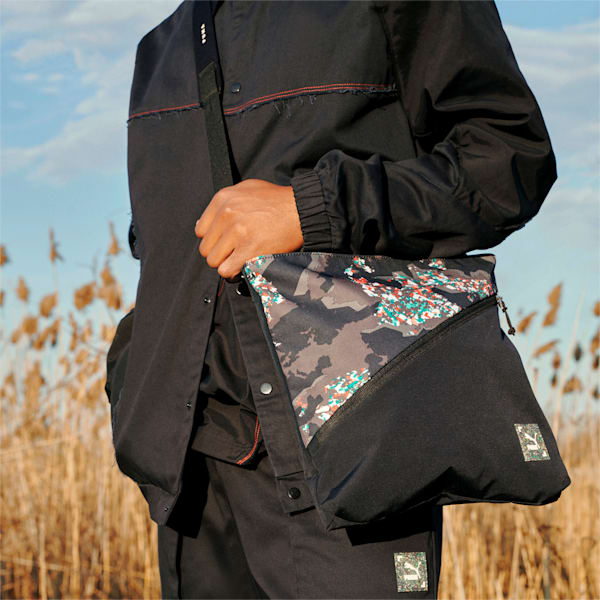 RE.GEN Shoulder Bag, Anthracite-AOP, extralarge