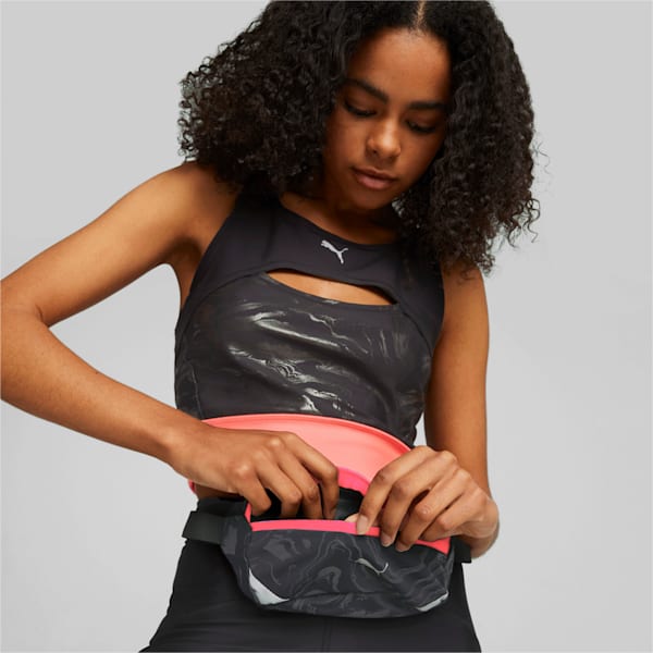 Performance Running Classic Waist Bag, Puma Black-Sunset Glow, extralarge