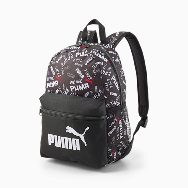 キッズ プーマ フェイズ スモール バックパック 13L, PUMA Black-AOP, extralarge-JPN