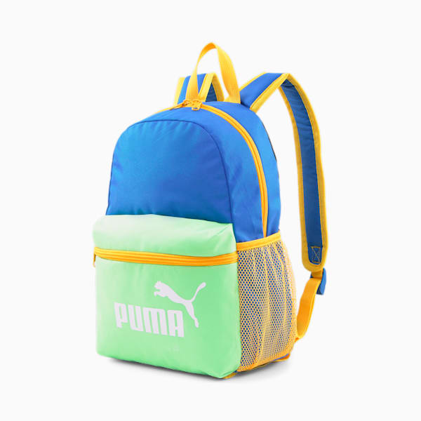 Phase Small Kid's Backpack, Victoria Blue-Summer Green