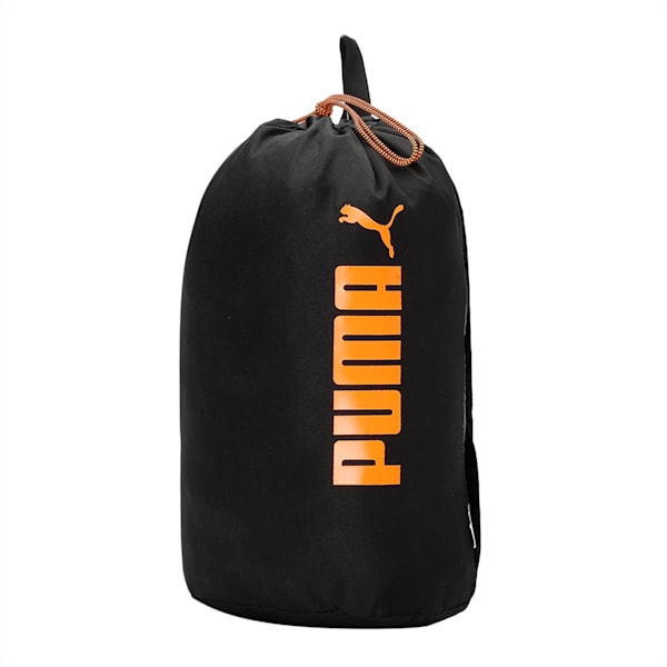 PUMA Unisex Day Backpack, Puma Black-Vibrant Orange, extralarge-IND