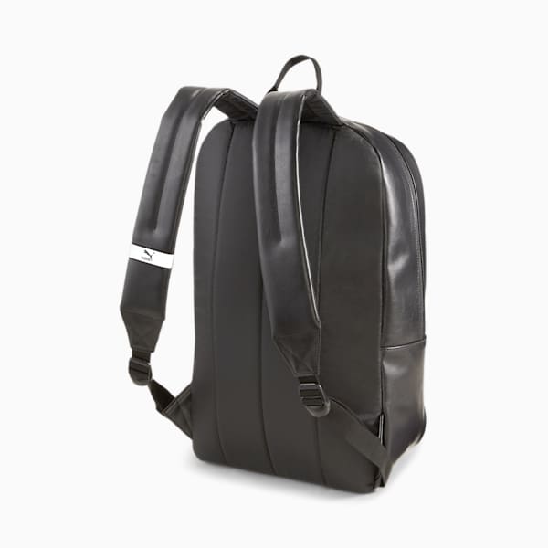 Puma black leather backpack clearance