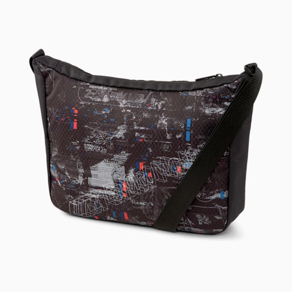 BMW M Motorsport Street Mini Messenger Bag, Puma Black, extralarge