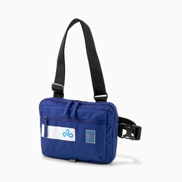 PUMA x CLOUD9 Waist Bag, Puma Black-Elektro Blue, extralarge