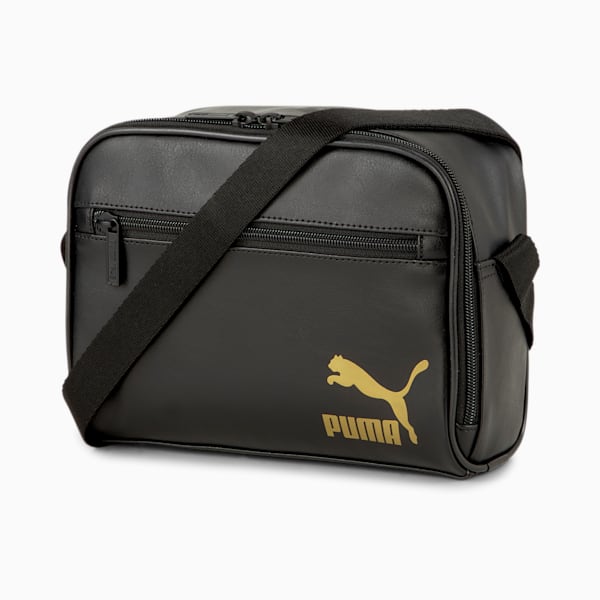 Bolso de hombro pequeño de poliuretano Originals, Puma Black, extralarge