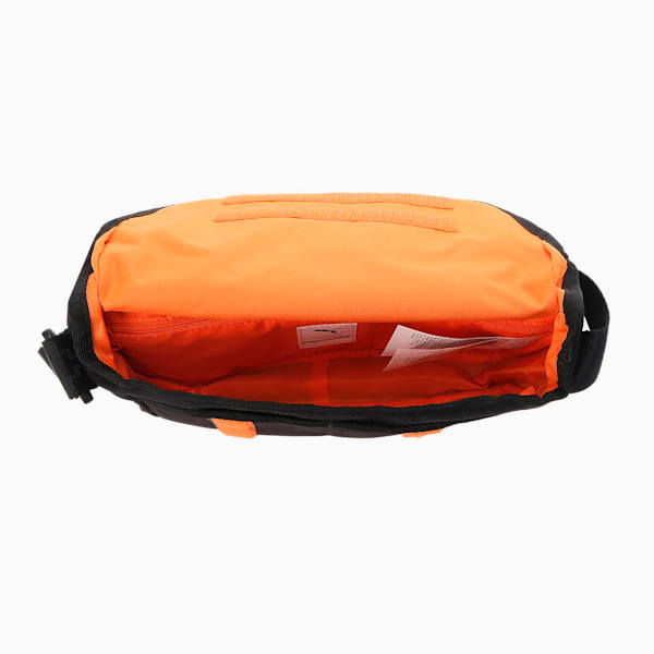 PUMA x PRONOUNCE Messenger Bag, Puma Black-Vibrant Orange, extralarge