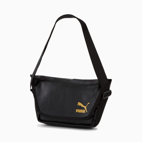 Bolso estilo mensajero PU Originals, Puma Black, extralarge