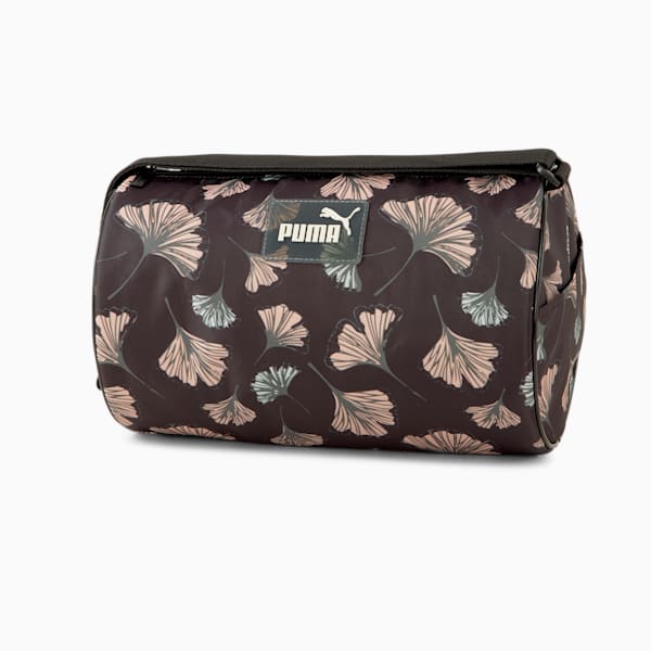 Pop Women's Barrel Bag, Puma Black-AOP, extralarge