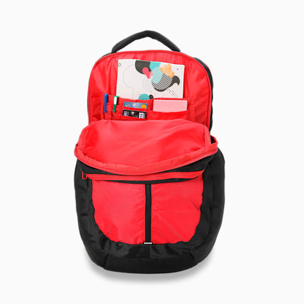 PUMA Orbit Unisex Backpack, PUMA Black-Team Regal Red, extralarge-IND