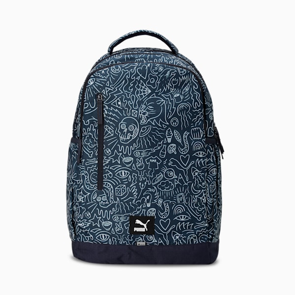 PUMA AOP Backpack, Intense Blue-Nimbus Cloud-AOP, extralarge-IND