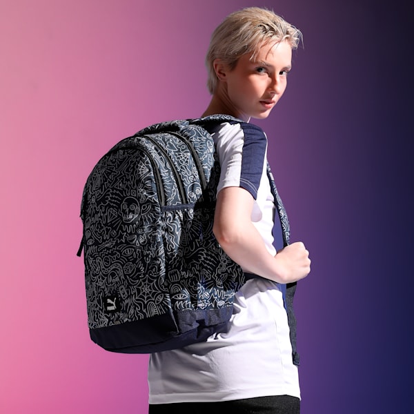 AOP Backpack, Intense Blue-Nimbus Cloud-AOP, extralarge-IND