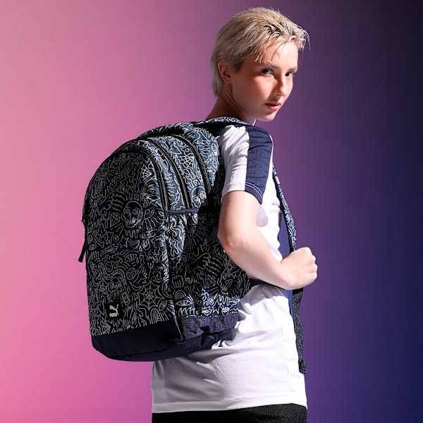 Lightweight All-Over-Printed Backpack, Intense Blue-Nimbus Cloud-AOP, extralarge-IND