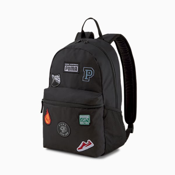 PUMA Patch Unisex Backpack, Puma Black, extralarge-IND