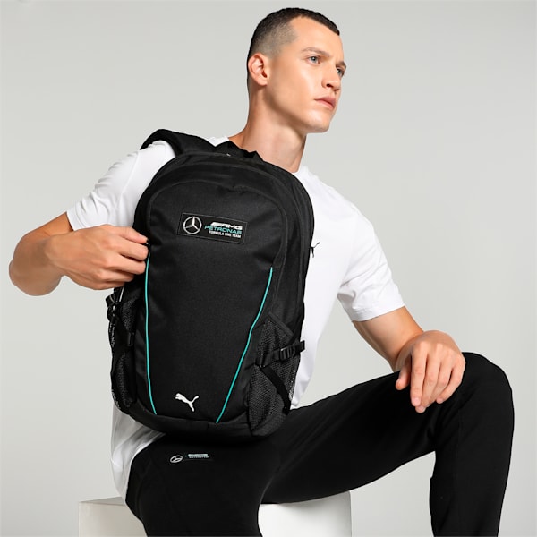 Mercedes AMG Petronas F1 Unisex Backpack, Puma Black, extralarge-IND