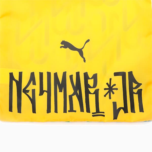 Neymar Jr Gym Sack, Puma White-Dandelion-Puma Black-Amazon Green, extralarge