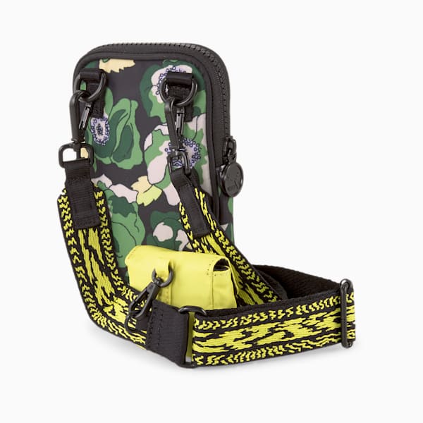 PUMA x LIBERTY Multi Pouch Women's Bag, Puma Black-Sulphur Spring-AOP, extralarge