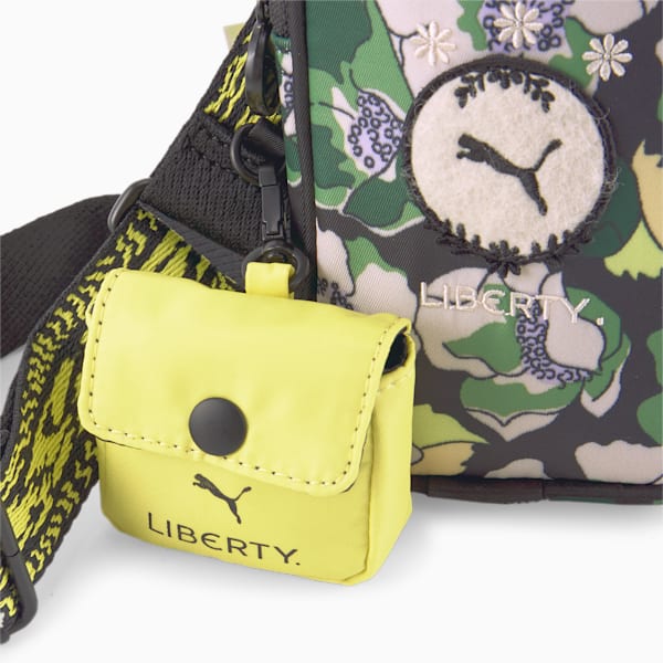 Juego de miniBolsas para mujer PUMA x LIBERTY, Puma Black-Sulphur Spring-AOP, extralarge