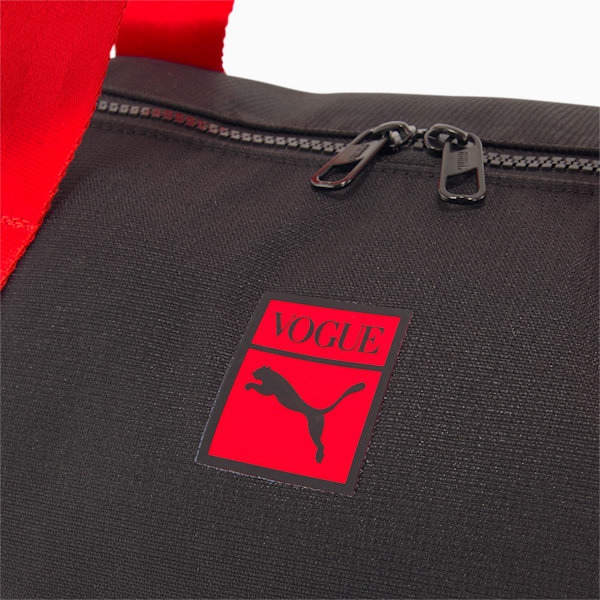 PUMA x VOGUE Duffle Bag Women, Puma Black-Fiery Red, extralarge