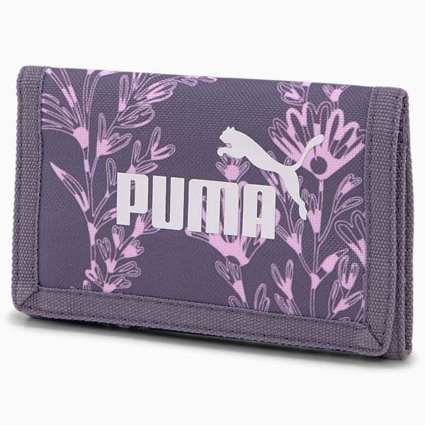 PUMA Phase AOP Unisex Wallet, Purple Charcoal-Floral AOP, extralarge-IND