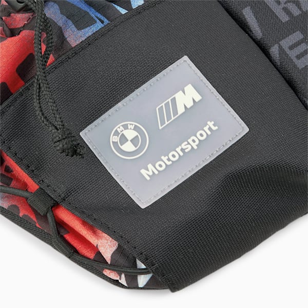 BMW M Motorsport Statement Small Messenger Bag, Puma Black-AOP, extralarge