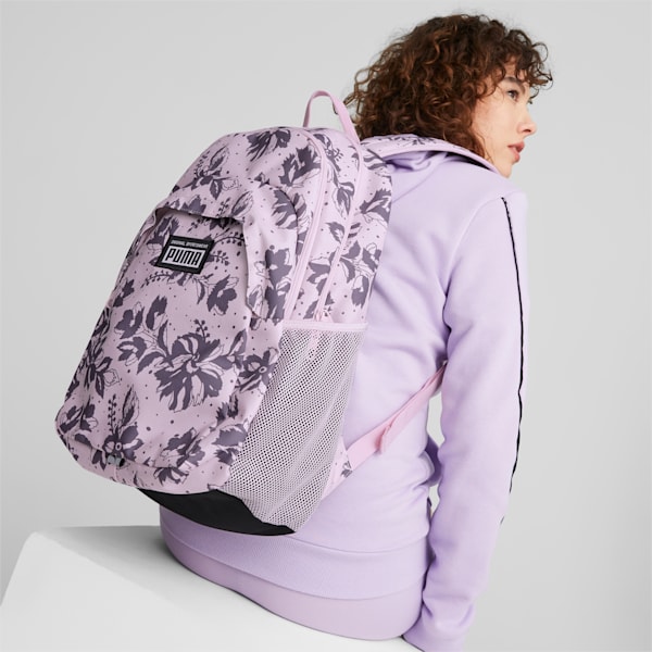 Academy Backpack, Pearl Pink-FLOWER AOP, extralarge-IND