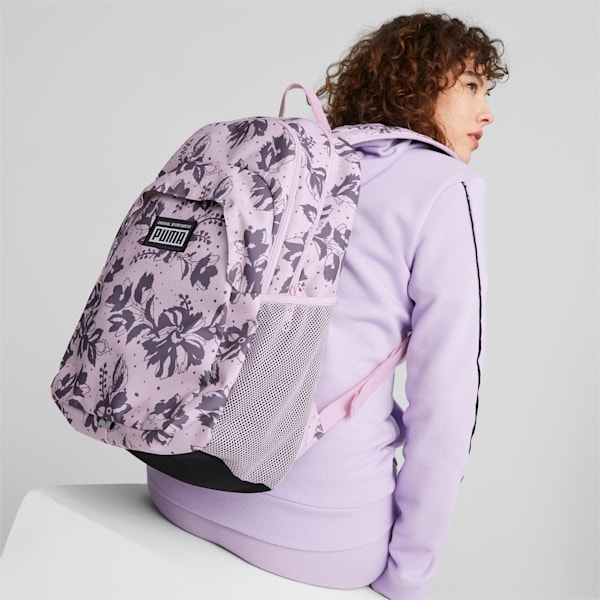 Academy Backpack, Pearl Pink-FLOWER AOP, extralarge