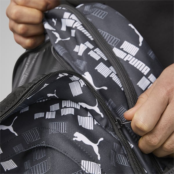 Academy Backpack, PUMA Black-LOGO AOP, extralarge