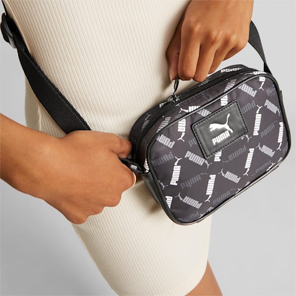 Classics Crossbody Bag, Puma Black-AOP, extralarge