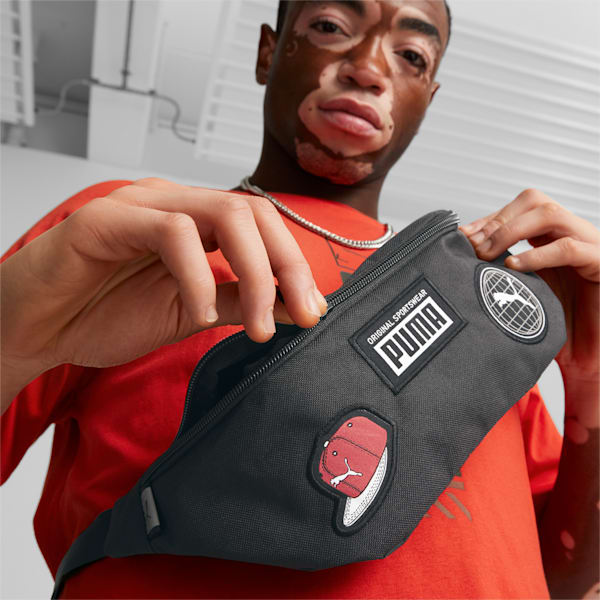 Patch Waist Bag, Puma Black, extralarge