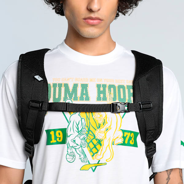 Basketball Pro Backpack, PUMA Black-Sunny Yellow, extralarge-IND