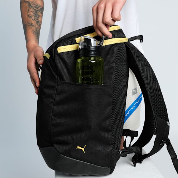 Basketball Pro Backpack, PUMA Black-Sunny Yellow, extralarge-IND