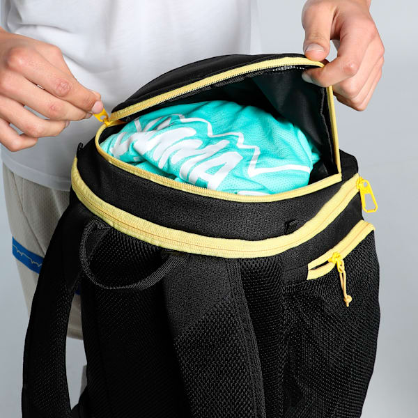 Basketball Pro Backpack, PUMA Black-Sunny Yellow, extralarge-IND