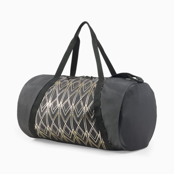 Essentials Story Pack Training Barrel Bag, Puma Black-Deco Glam, extralarge