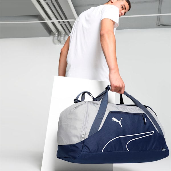 Fundamentals Sports Bag, PUMA Navy-Concrete Gray, extralarge-IND