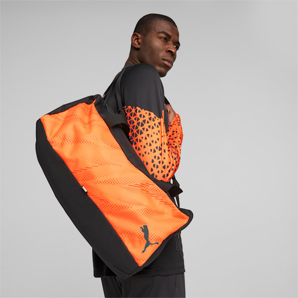 individualRise Small Duffel Bag, Ultra Orange-PUMA Black, extralarge