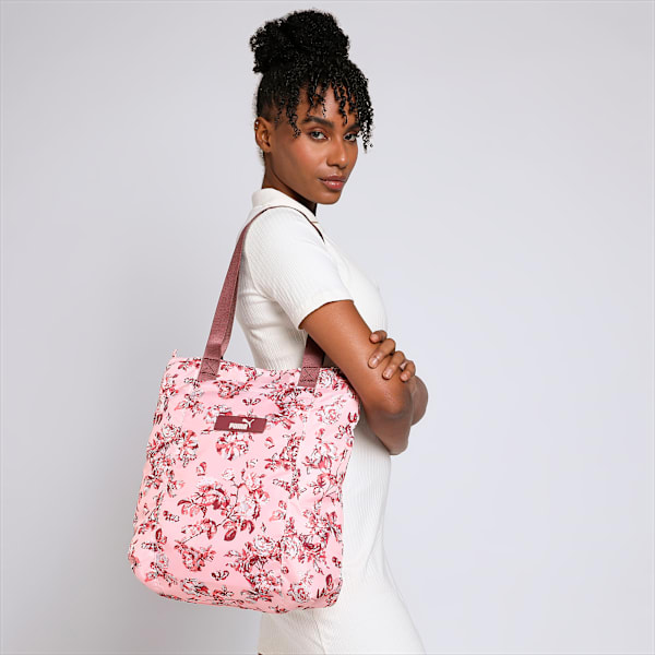 Core Pop Shopper Bag, Rose Dust-floral AOP, extralarge-IND