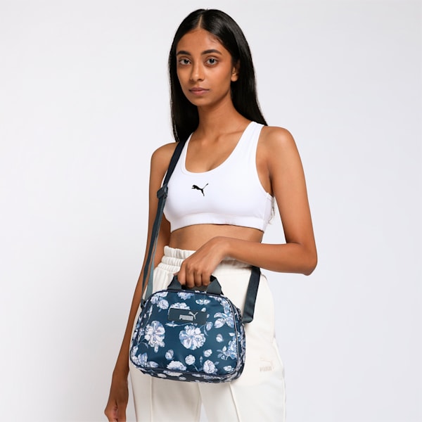 Core Pop Boxy Cross Body Bag, Dark Night-floral AOP, extralarge-IND