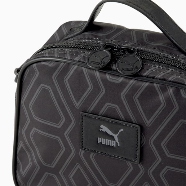 Bolso bandolera cuadrado Classics Archive, PUMA Black-AOP, extralarge