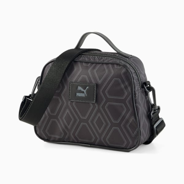 Bolso bandolera cuadrado Classics Archive, PUMA Black-AOP, extralarge