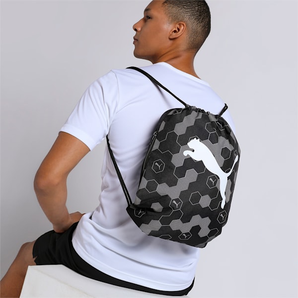 Beta Gym Sack, PUMA Black-Logo Hexagon AOP, extralarge-IND