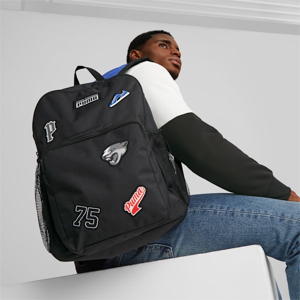 Supreme logo-patch Backpack - Blue