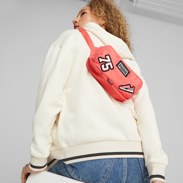 Patch Unisex Waist Bag, Electric Blush, extralarge-IND