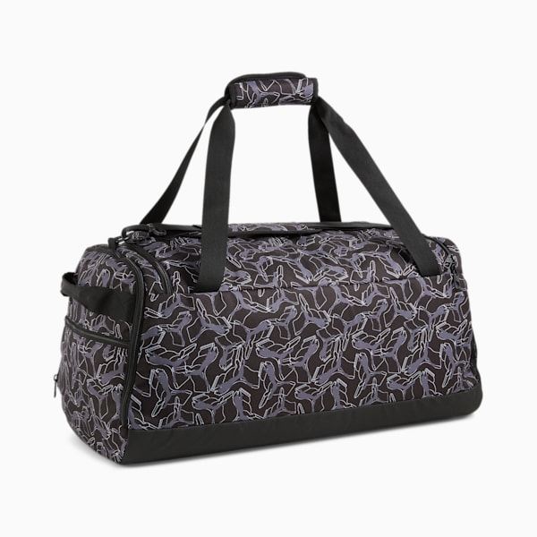 ユニセックス プーマ チャレンジャー ダッフル バッグ M 58L, PUMA Black-Puma Cat AOP, extralarge-JPN