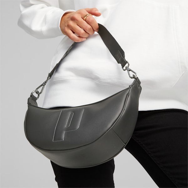 PUMA Sense Women's Mini Hobo Bag, PUMA Black, extralarge