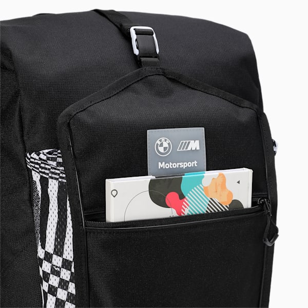 BMW M Motorsport Statement Unisex Backpack, PUMA Black-AOP, extralarge-IND