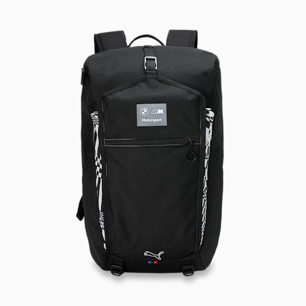 BMW M Motorsport Statement Unisex Backpack, PUMA Black-AOP, extralarge-IND