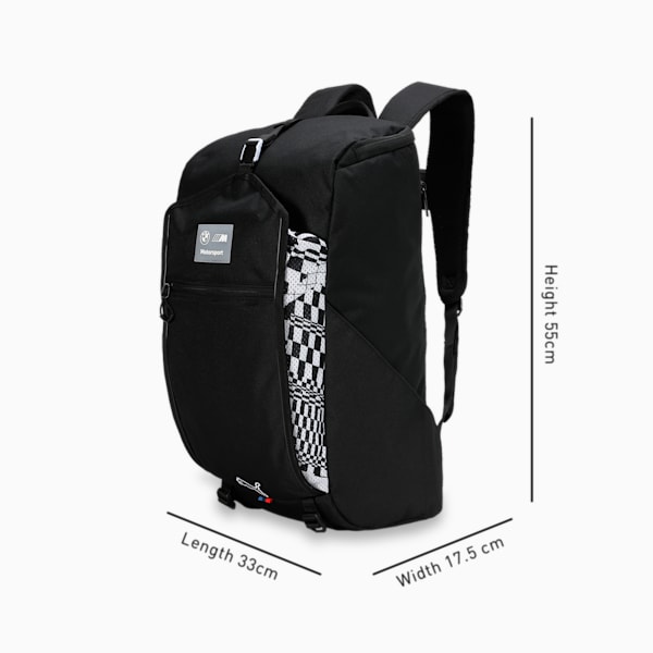 BMW M Motorsport Statement Backpack, PUMA Black-AOP, extralarge-IND