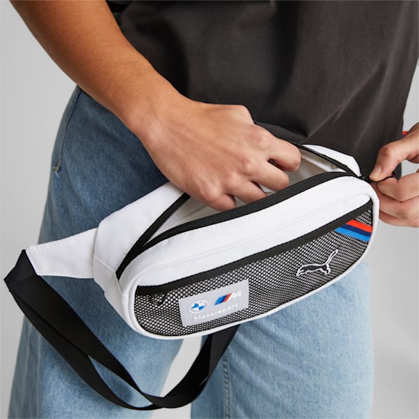 BMW M Motorsport Waist Bag, PUMA White, extralarge-IND
