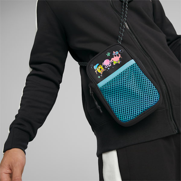 PUMA x SPONGEBOB Utility Unisex Pouch Bag, PUMA Black, extralarge-IND